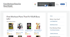 Desktop Screenshot of free-workout-plans-for-busy-people.com