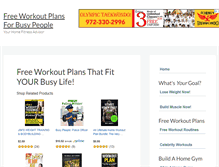 Tablet Screenshot of free-workout-plans-for-busy-people.com